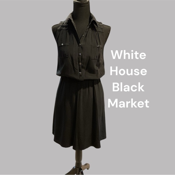 White House Black Market Dresses & Skirts - WOMENS SIZE 4 BLACK DRESS BY WHITE HOUSE BLACK MARKET GENTLY WORN